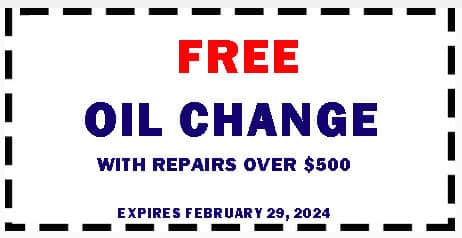 Free Oil Change with $500 in Repairs